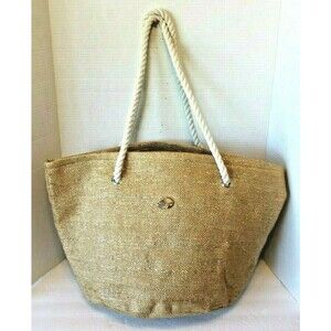 Cappelli Straworld Large Tote Gold Raffia Beach Bag Travel Purse Shoulder Bag